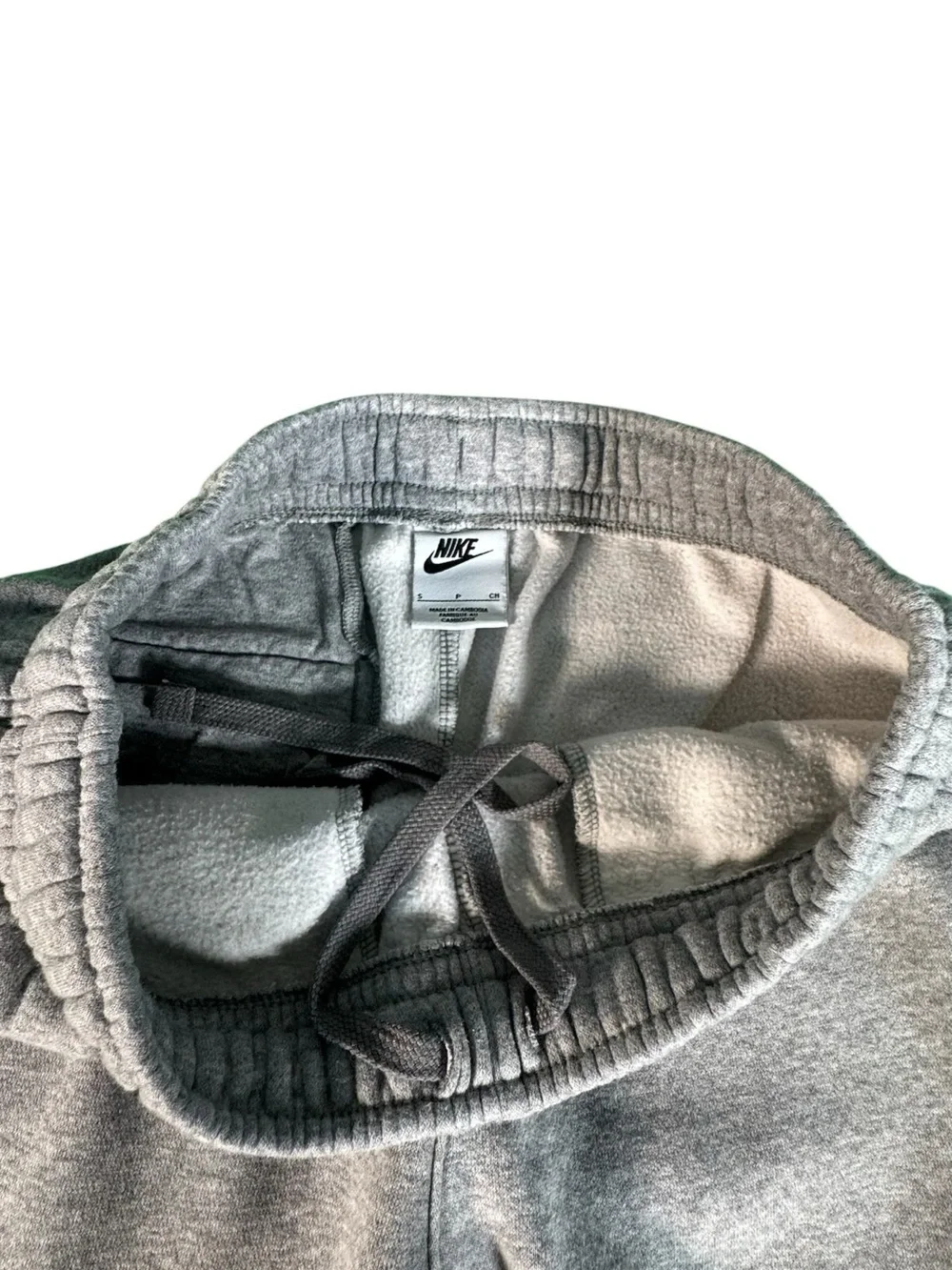 Nike Sweatpants Mens Small Gray Fleece Joggers Swoosh Lounge Athletic